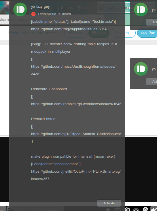 issueguy0 Console and Log View
